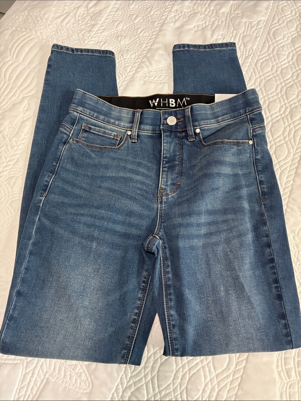 White House Black Market Blue Stretch Skinny Jeans